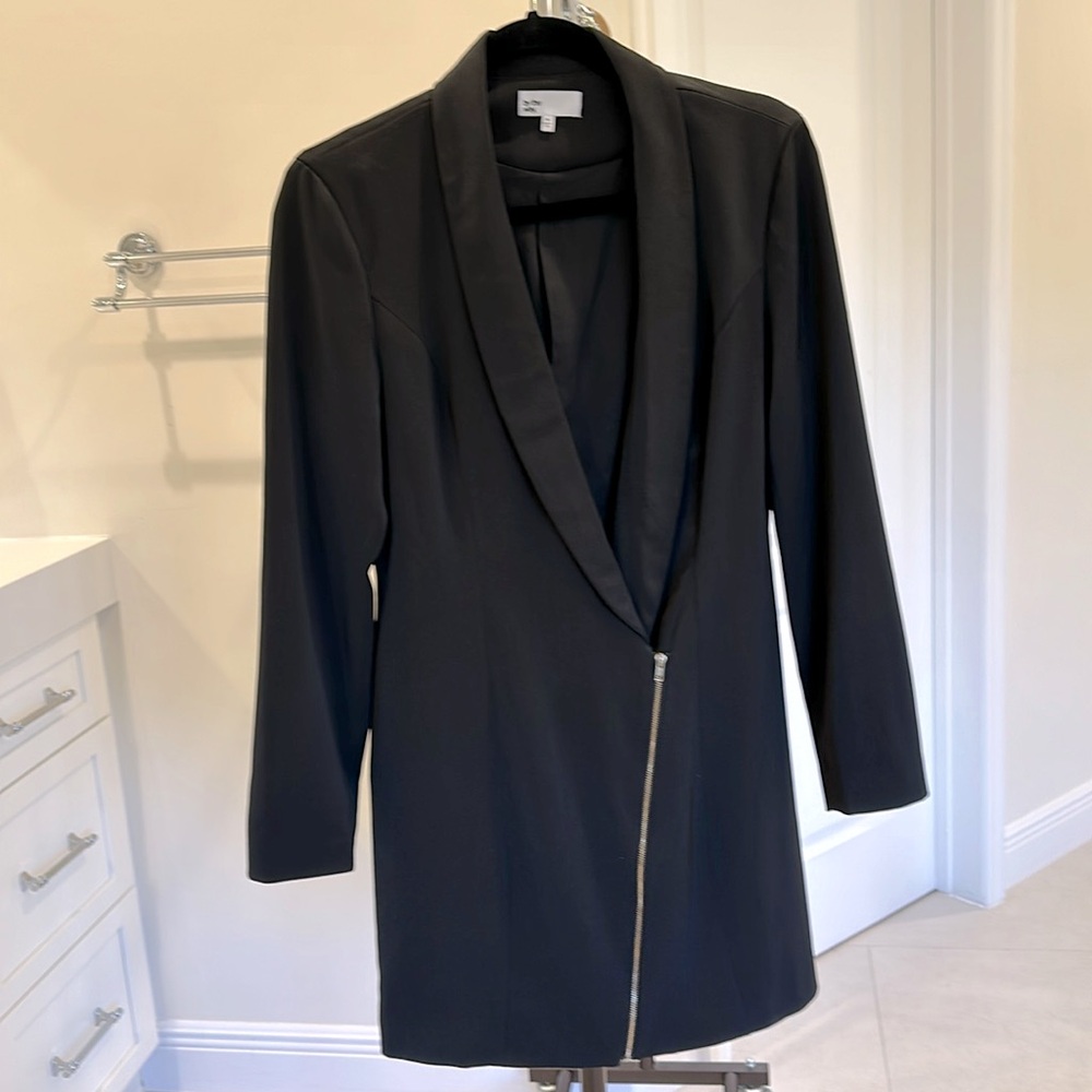 Black tuxedo mini dress - size M